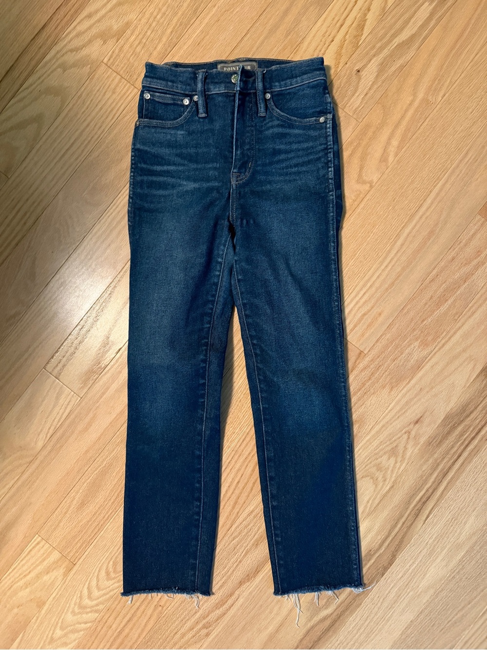 Point Sur Dark Blue High-Rise Straight Jeans - (Women)
